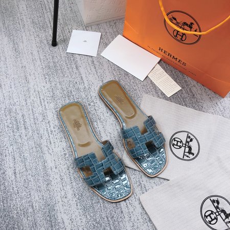 Hermes H slippers classic