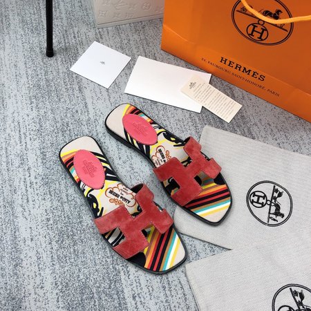 Hermes H slippers classic