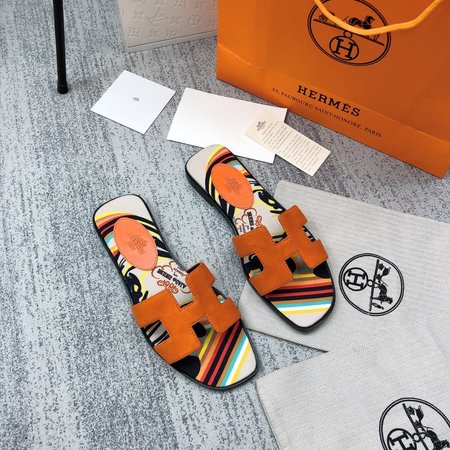 Hermes H slippers classic