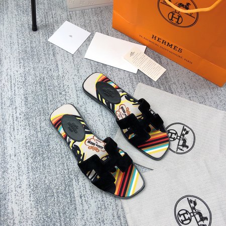 Hermes H slippers classic