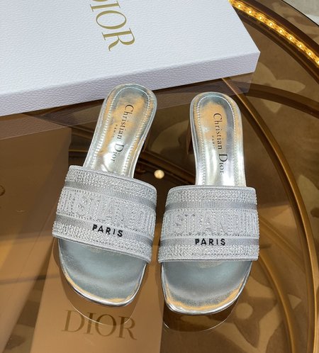 Dior DWAY women s shoes CD letter hot diamond slingback slippers