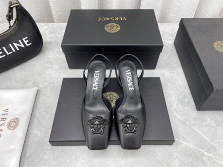 Versace women s square toe shoes