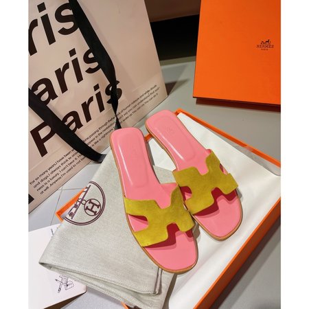 Hermes H color slippers