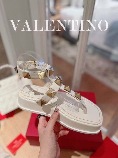 Valentino metallic platform sandals