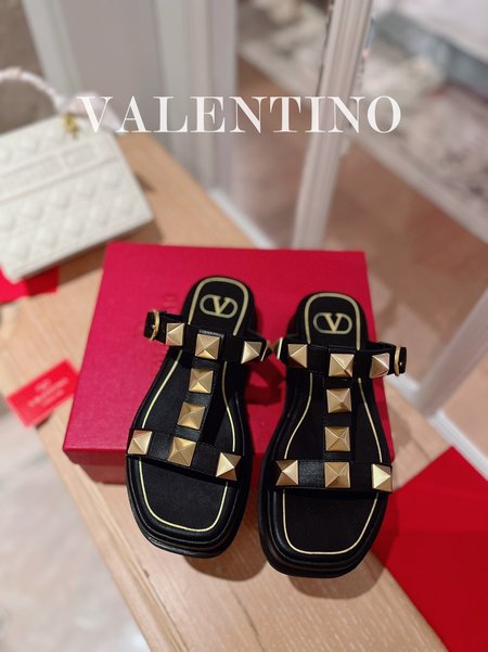 Valentino metallic platform sandals