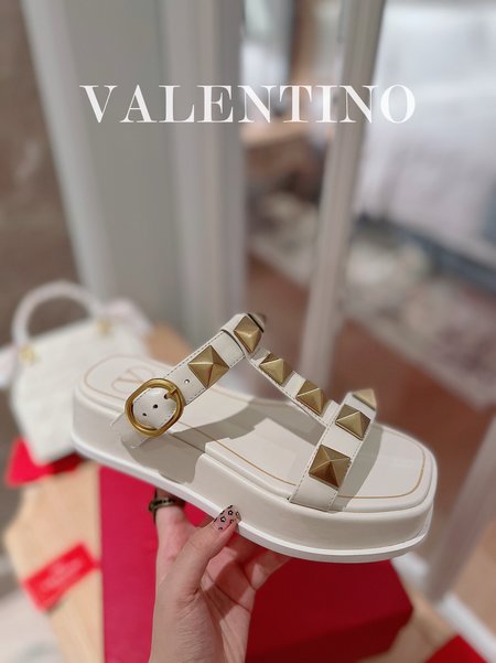 Valentino metallic platform sandals