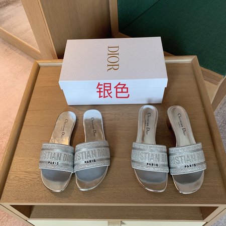 Dior Rhinestone Series Slippers