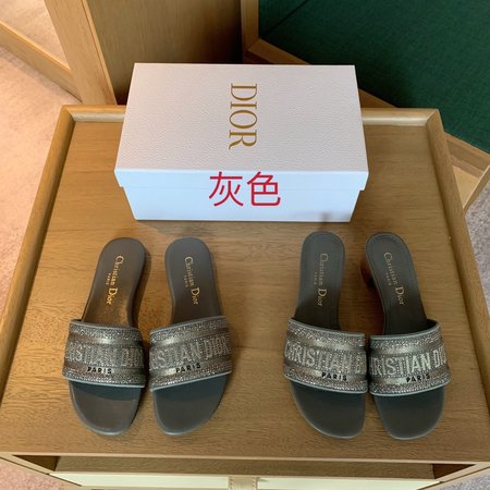 Dior Rhinestone Series Slippers