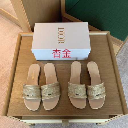 Dior Rhinestone Series Slippers