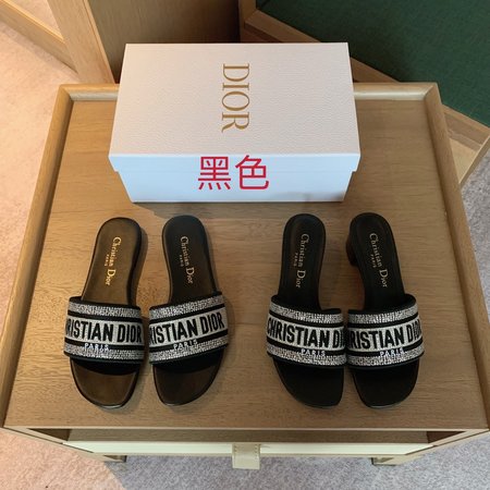 Dior Rhinestone Series Slippers