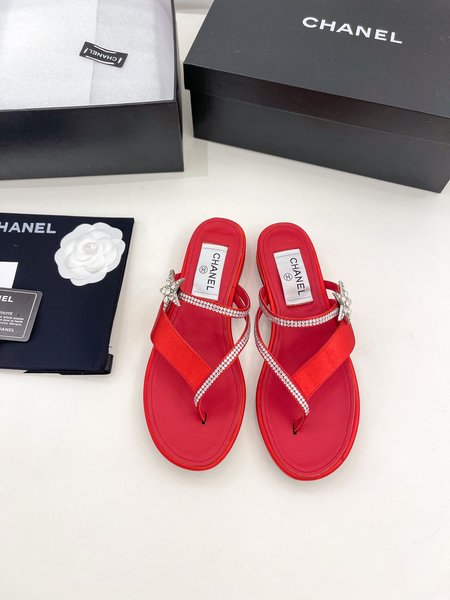 Chanel crystal slippers