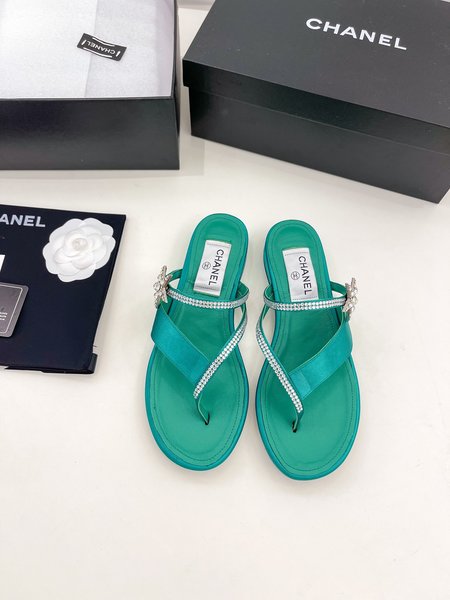 Chanel crystal slippers