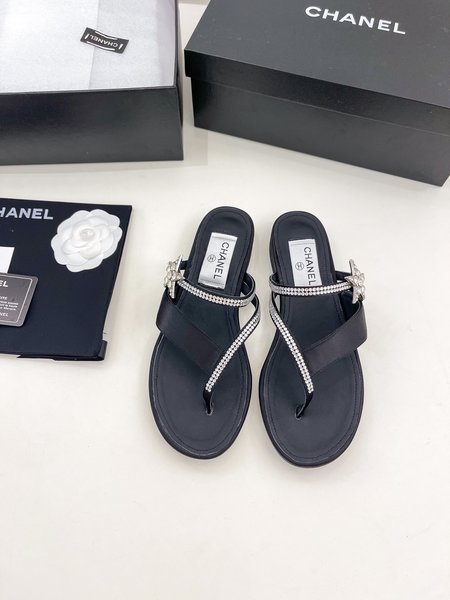 Chanel crystal slippers