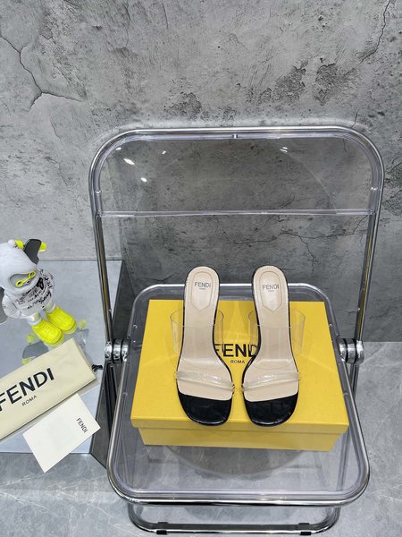 Fendi FF film slippers 9cm