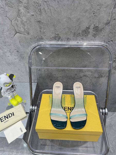 Fendi FF film slippers 9cm