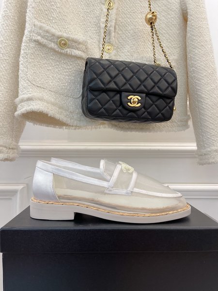 Chanel Mesh Espadrilles Beaded Loafers