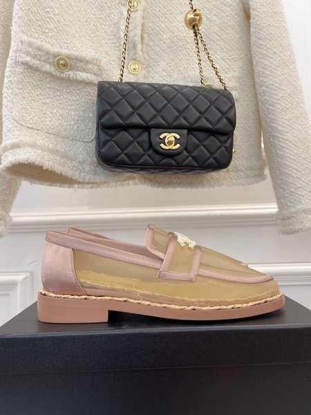 Chanel Mesh Espadrilles Beaded Loafers