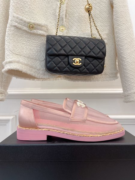 Chanel Mesh Espadrilles Beaded Loafers