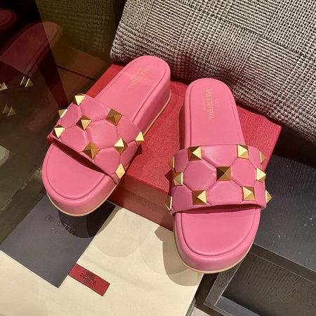 Valentino studded platform slippers