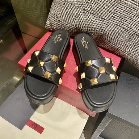 Valentino studded platform slippers