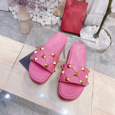 Valentino studded platform slippers