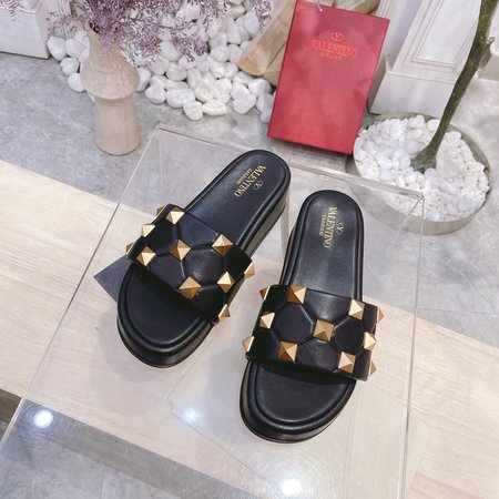 Valentino studded platform slippers