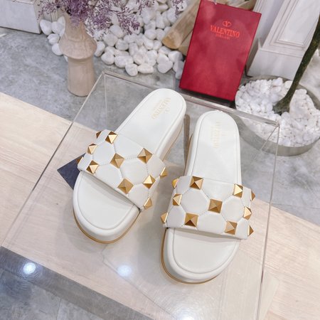 Valentino studded platform slippers