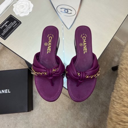 Chanel Classic Flip Flops Italian Leather Sole