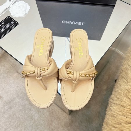 Chanel Classic Flip Flops Italian Leather Sole