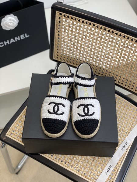 Chanel Woven Espadrilles Sandals