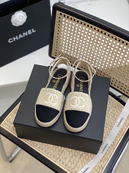 Chanel Woven Espadrilles Sandals