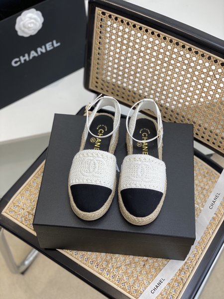 Chanel Woven Espadrilles Sandals