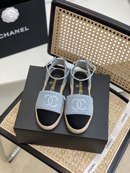 Chanel Woven Espadrilles Sandals