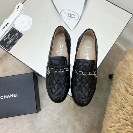 Chanel Rhombus Chain Single Half Slippers