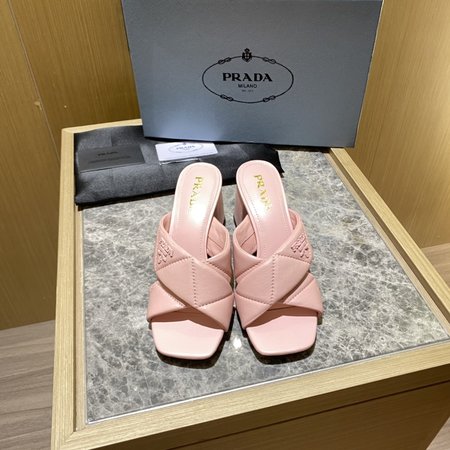 Prada Contrast Crossover Slippers