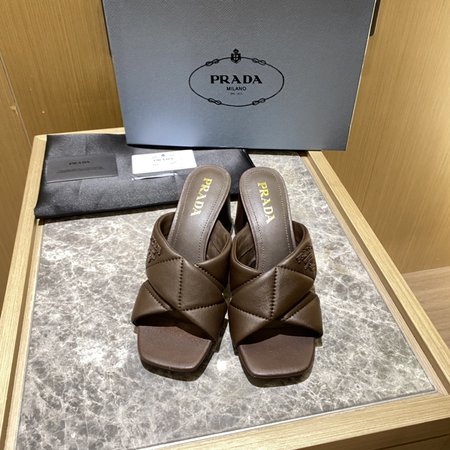 Prada Contrast Crossover Slippers