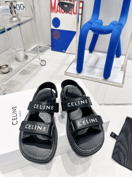 Celine LEO SCRATCH velcro sandals