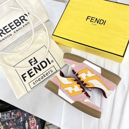 Fendi Match Basketball Sneakers FF Logo