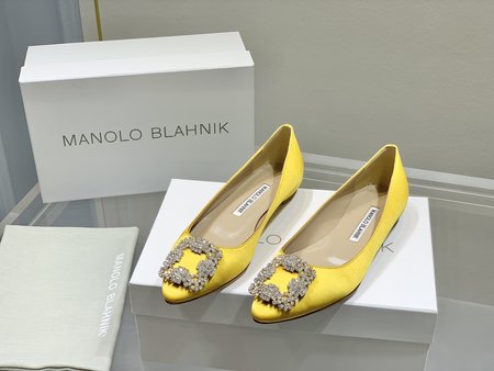 Manolo Blahnik Ladies Snowflake Buckle Shoes
