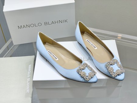 Manolo Blahnik Ladies Snowflake Buckle Shoes
