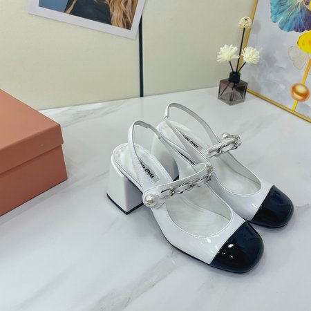 Miu Miu Two-Tone Panel Stretch Elephant Shoes