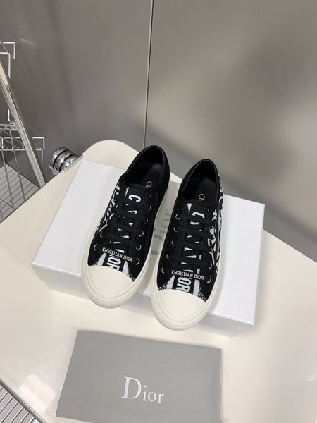 Dior Classic Embroidered Casual White Shoes