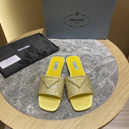 Prada Full Diamond Series Flat Slippers