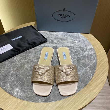 Prada Full Diamond Series Flat Slippers