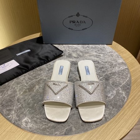 Prada Full Diamond Series Flat Slippers