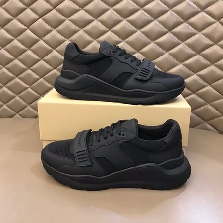 Burberry Calfskin and canvas sneakers
