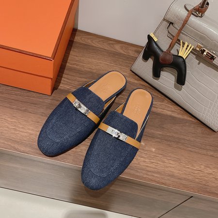 Hermes Kelly mini buckle half slippers limited color