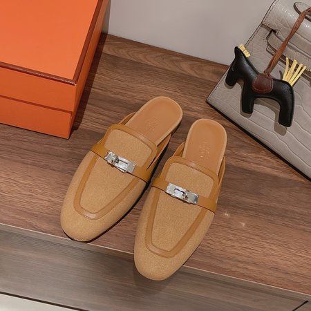 Hermes Kelly mini buckle half slippers limited color