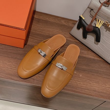 Hermes Kelly mini buckle half slippers limited color