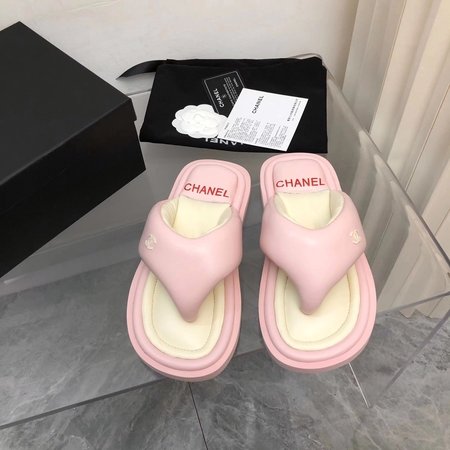 Chanel flip-up beach sandals